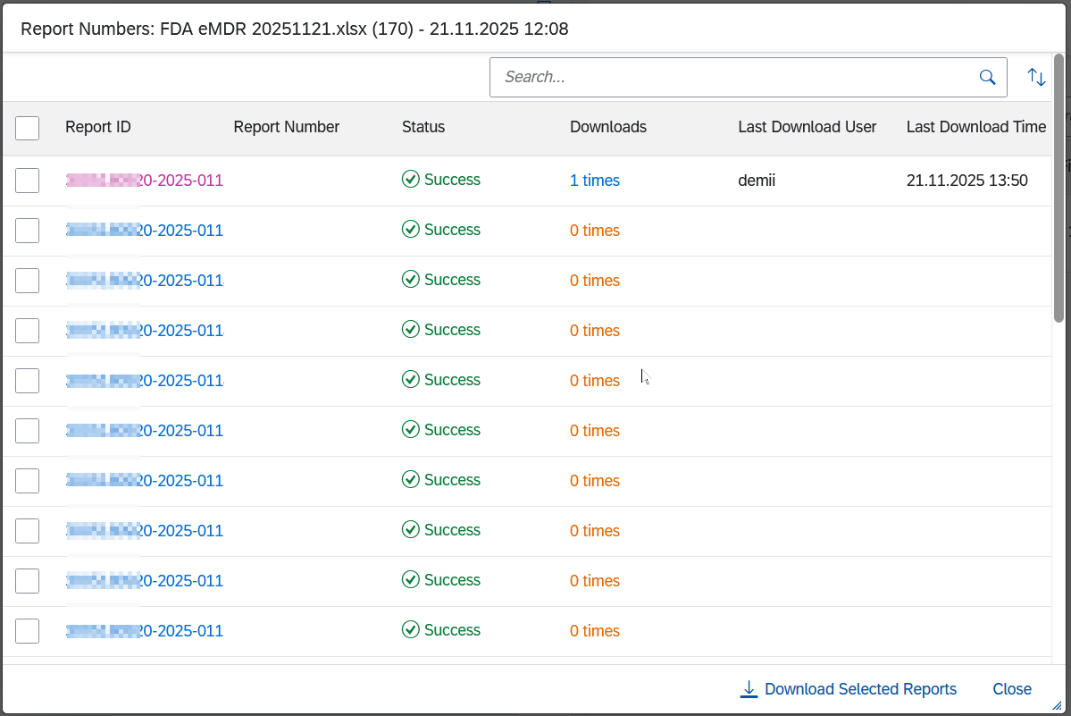 Download files separately