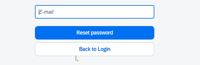 Forgot Password Screen